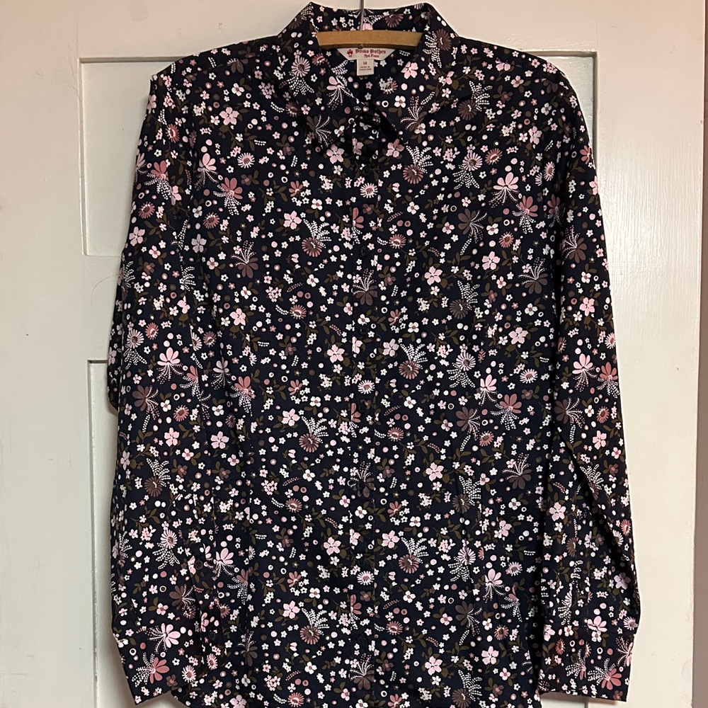 Brooks Brothers Floral Button Down Shirt - Size 14
